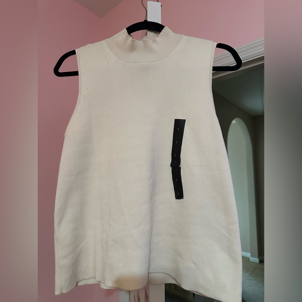 Banana Republic Cream Turtleneck Top